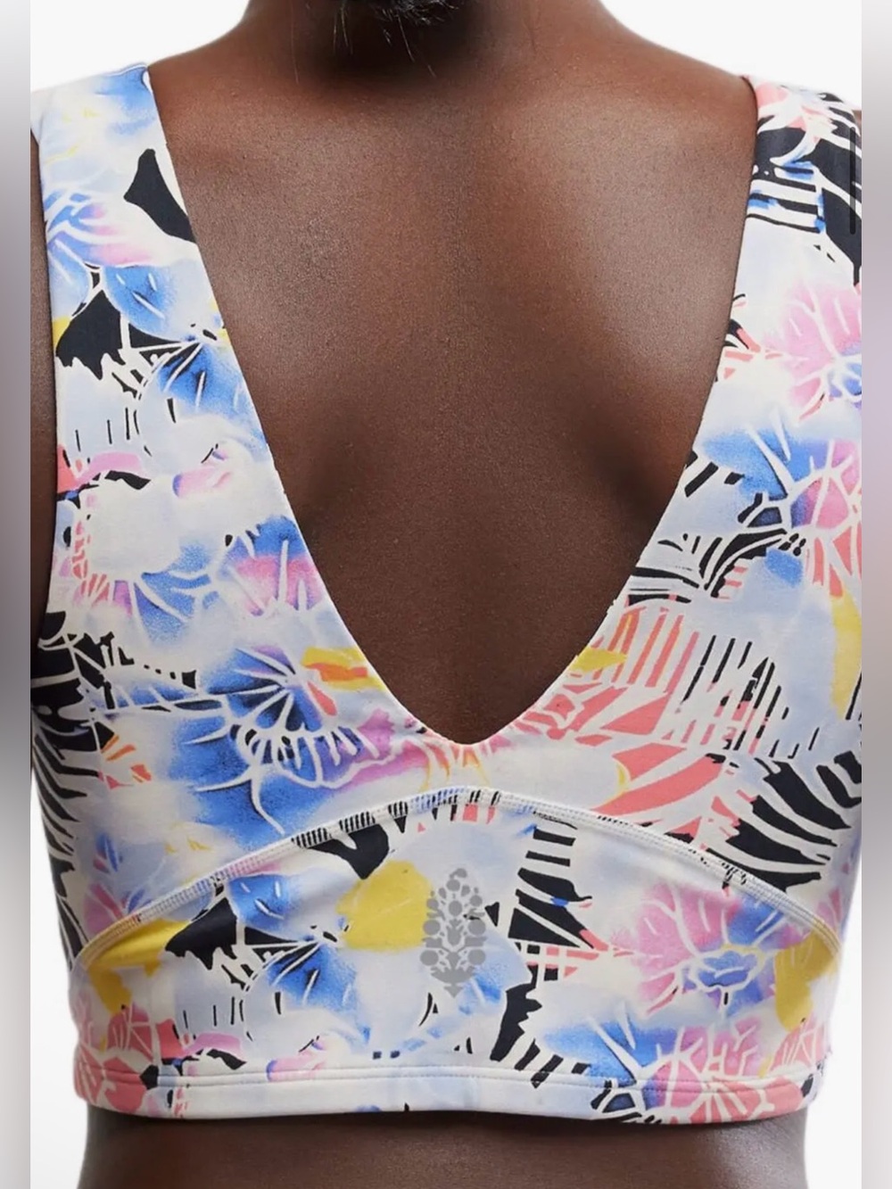 Free People Movement FP Printed Never Better Sports Bra/Tank Size Medium, NWOT